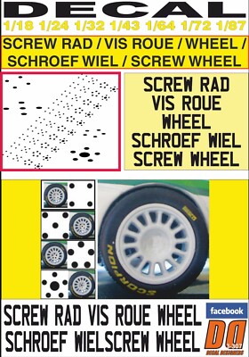 DECAL SCREW RAD / VIS ROUE / ΒΙΔΑ WHEEL / SCHROEF WIEL / SCREW WHEEL / (12)