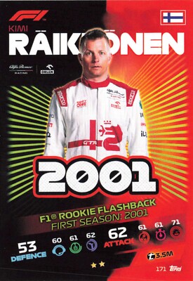 KIMI RAIKKONEN 2021 Topps F1 Turbo Attax - Rookie Flashback #171 Formula One