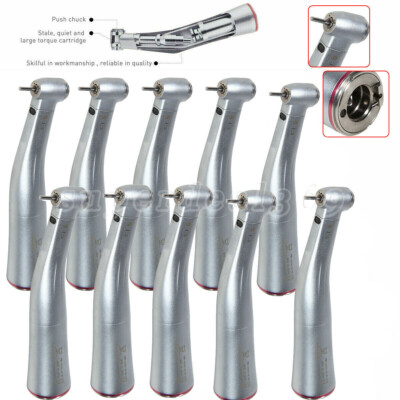 1-10 NSK Style Dental 1:5 Increasing LED Fiber Optic Contra Angle Handpiece YBB