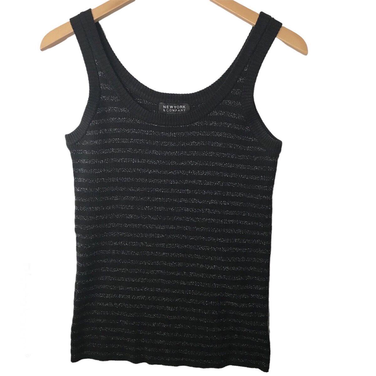 Y2K 2000s Ribbed Tank Top Metallic Black Sleeveless Fairy Y2K 2000s Ribbed Tank Top Metallic Black Sleeveless Fairy