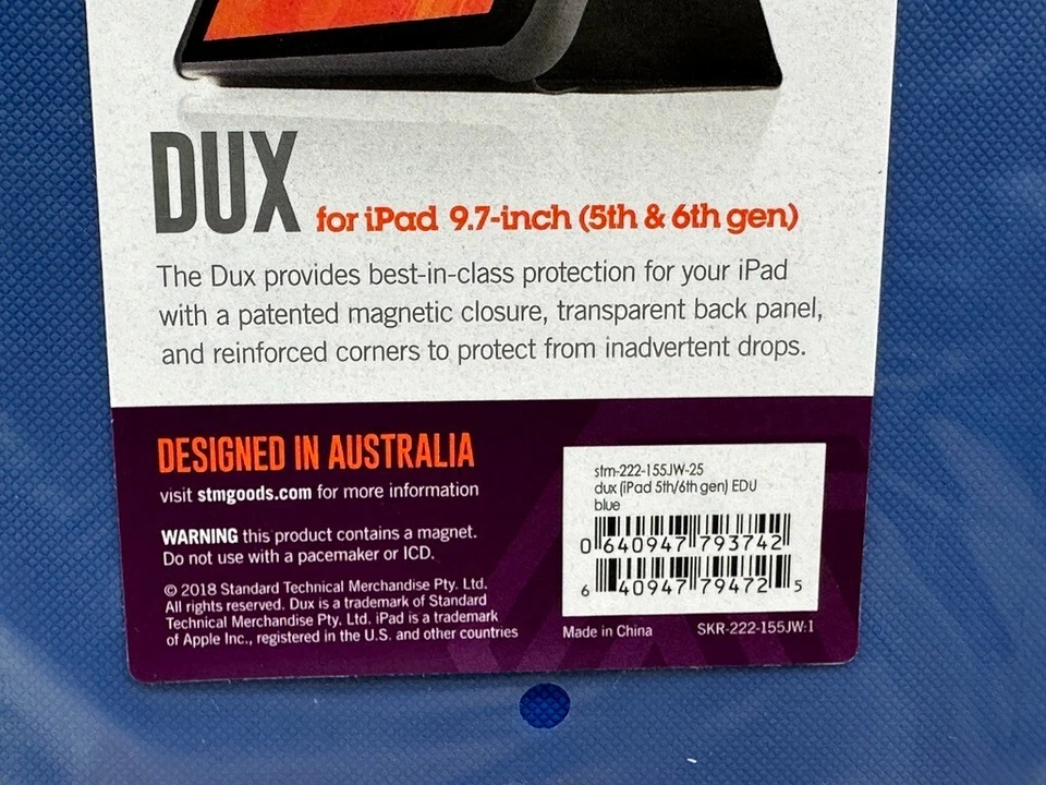 STM Dux rugged case for Apple iPad 5th/6th Gen (9.7 inch) - Black- New - Image 3 of 4