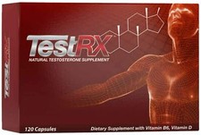 TestRX All-Natural Male Testosterone Booster Supplemens 120 caps. Get it Fast 