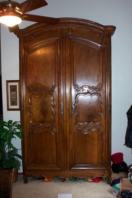 Tall French Provincial 18th Century Walnut Hand Carved 2