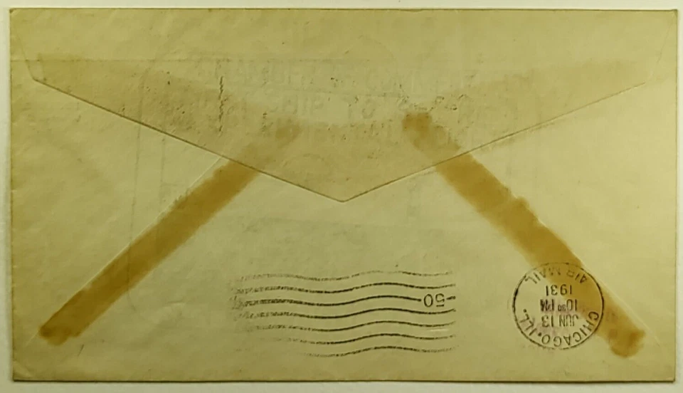 1931 1st Pacific Coast Ship-to-Shore Airmail Transfer Goodyear Airship Volunteer - Image 2 of 2