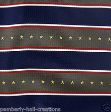 Men's Pocket Square Stars  Stripes Suit Handkerchief Navy Blue  Olive Hanky