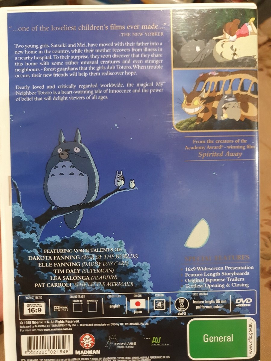 MY NEIGHBOUR TOTORO RARE DVD ANIMATION STUDIO GHIBLI COLLECTION