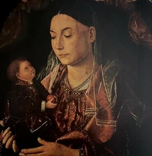 Madonna And Child Detail 1 Antonello Da Messina 1955 Color Art Print LGBin1C
