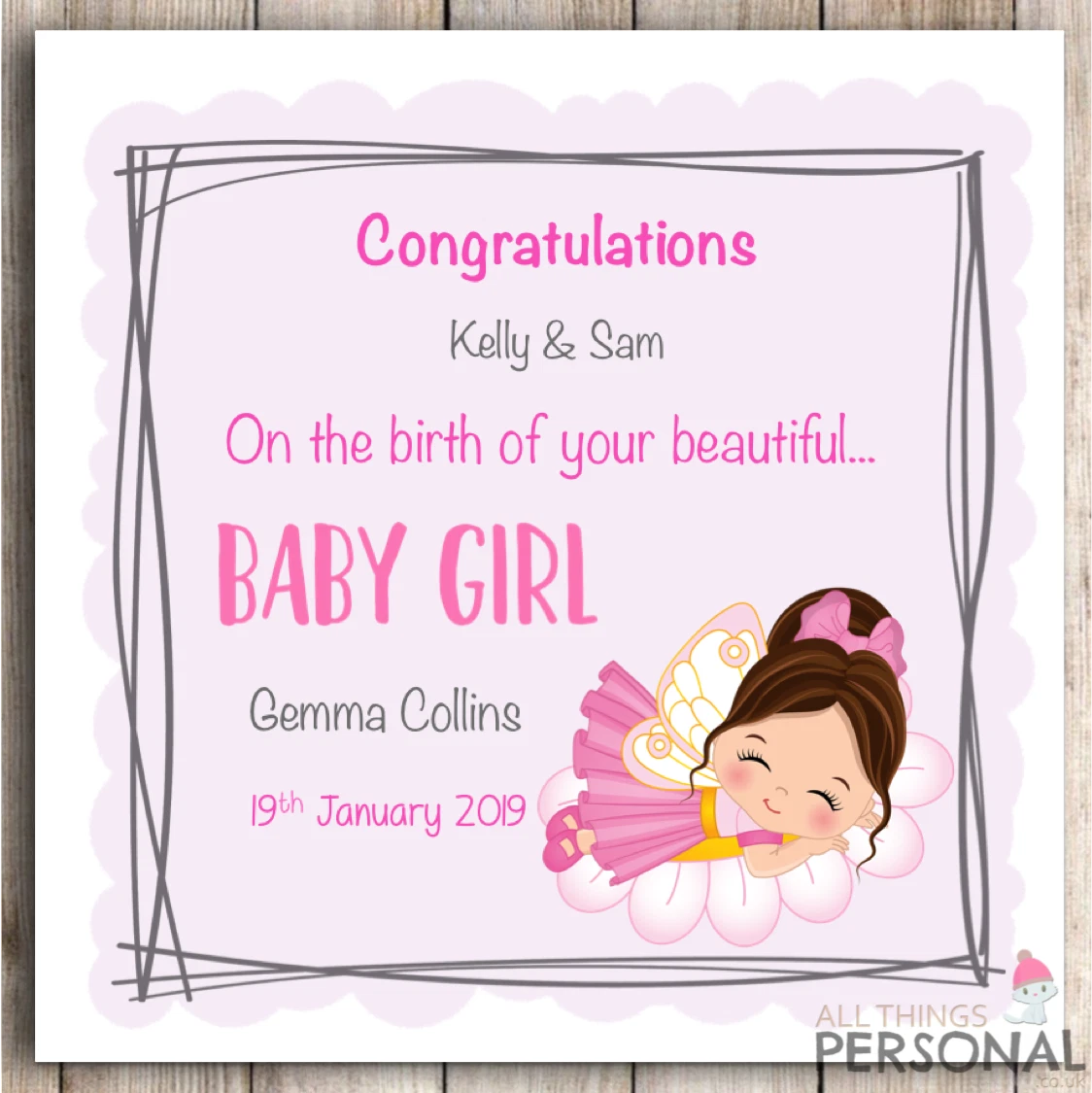 Congratulations Its A Girl Card