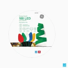 GE Energy Smart Colorite 100-Lights C6 LED Multicolor Christmas party 33 feet