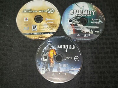 CALL OF DUTY COD MODERN WARFARE 2 BLACK OPS & BATTLEFIELD 3 PLAYSTATION PS3 GAME