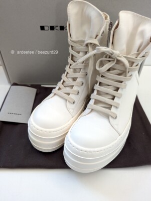 RICK OWENS DRKSHDW SS20 PENTAGRAM DOUBLE BUMPER RAMONES (CHALK