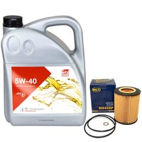 MotoröL Set 5W-40 5 Liter + ÖLfilter SH 426 P FüR BMW 3Er 3Er Cabriolet