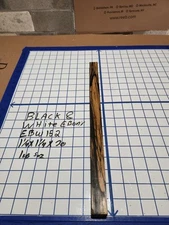 Black and White Ebony  Wood turning  blank  1 1/4" x 1  1/4" x   20  " EBW152