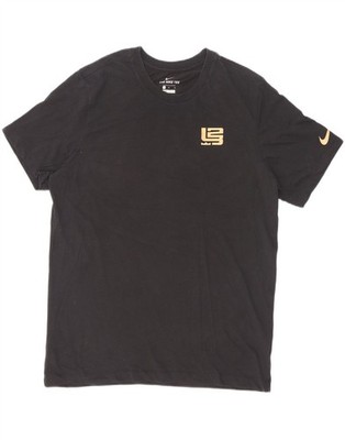 Nike Herren Dri Fit Grafik T-Shirt Oberteil Large Schwarz Baumwolle FB21