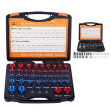 Inch & Metric Size Nut and Bolt Thread Checker Set Nut and Bolt Size Gauge Box