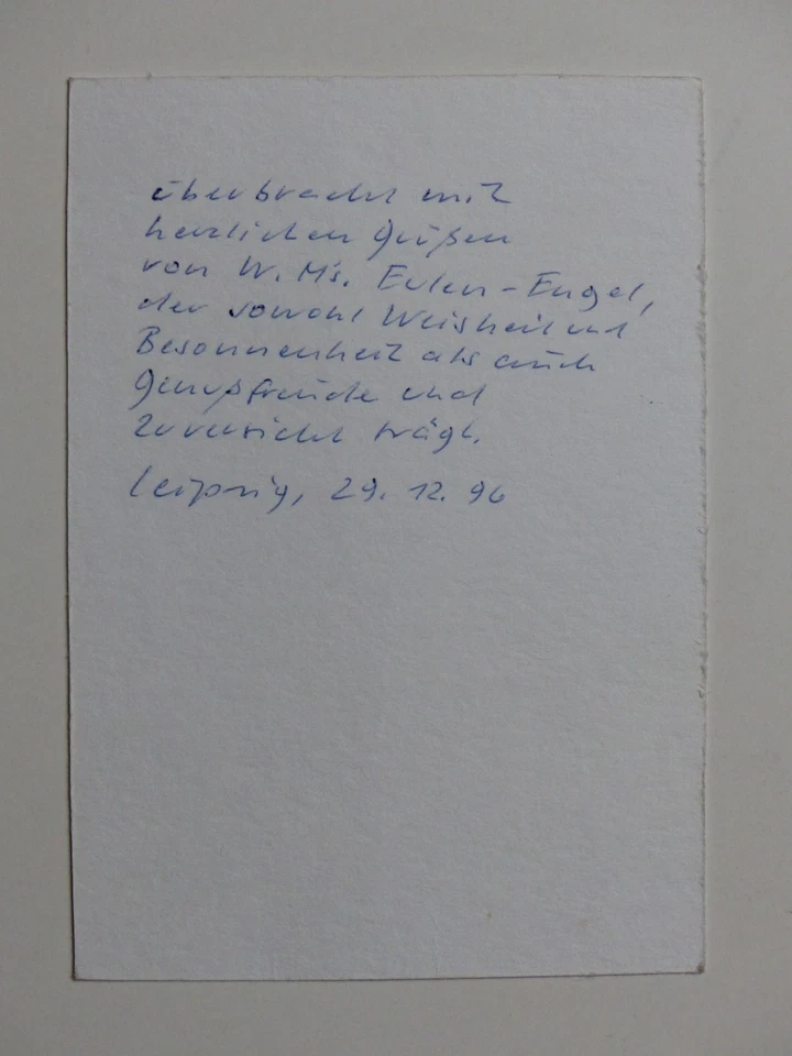 Wolfgang Mattheuer Bleistiftzeichnung „Eulen-Engel“ 1996 - Bild 2 von 2