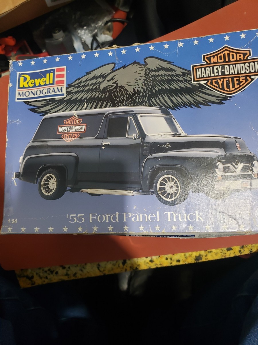 Revell Harley Davidson 55 Ford Panel Truck Model Kit Scale 1 24