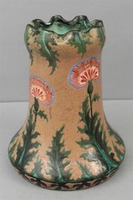 Antique ROYAL BONN Ruysdael Secessionist Art Nouveau Pottery Thistle Vase, NR