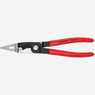 Knipex 8'' Pliers for Electrical Installation - Plastic Grip