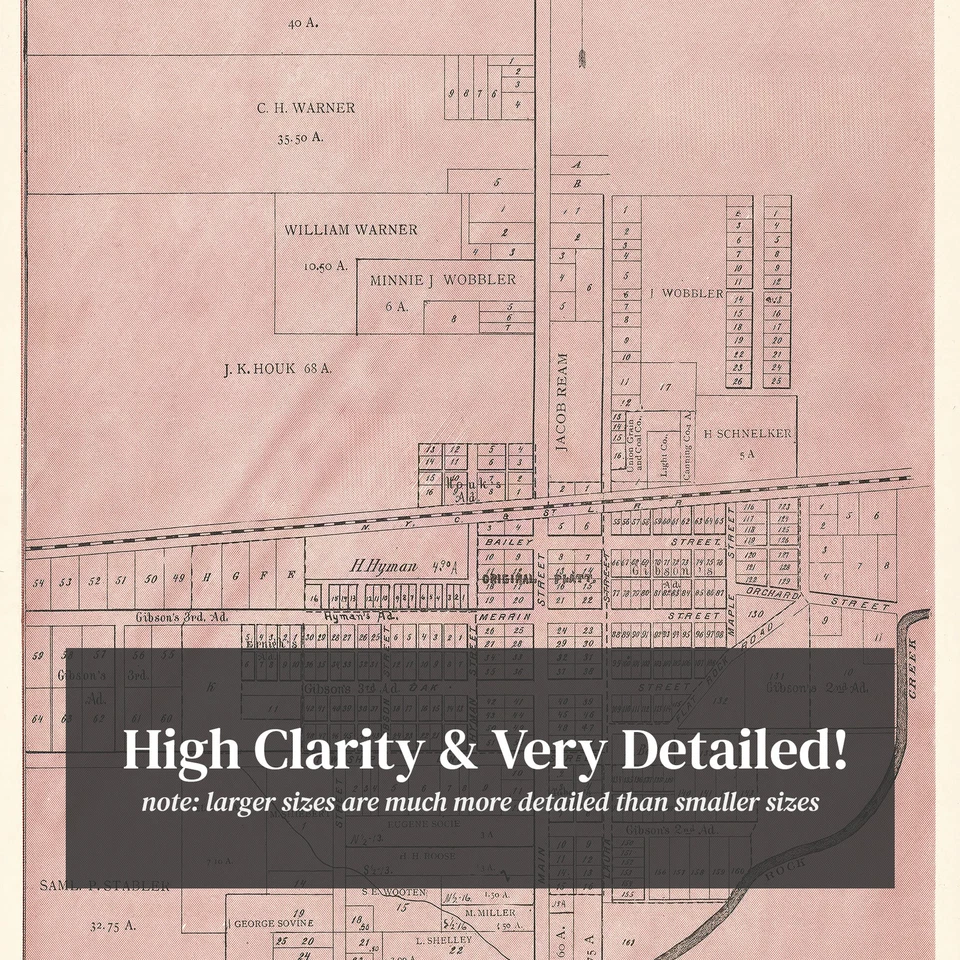 Old Map of Payne, OH 1905 - Vintage Payne Ohio Art - Image 2 of 4