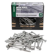 Huttig-Grip 3 in Framing Box Nails 10d Size, 10-1/2 Gauge, Outdoor Galvanized...