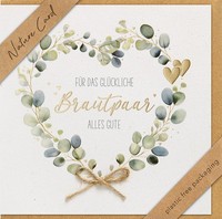 Hochzeit Nature Cards Unverpackte GlüCkwunschkarte Mit Briefumschlag Herz Aus Eu