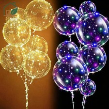 10-50PCS Clear LED BOBO Balloons w/String Lig...