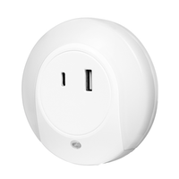 Nachtlicht Steckdose DäMmerungssensor USB-C USB-A LadegeräT Steckdosenadapter