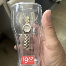 Coca Cola Watch In A Plastic Bank Glass Never Opened