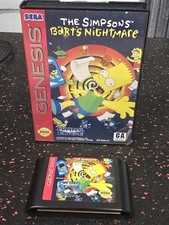 Simpsons Bart's Nightmare Sega Genesis * TESTED & WORKING * w/ Case