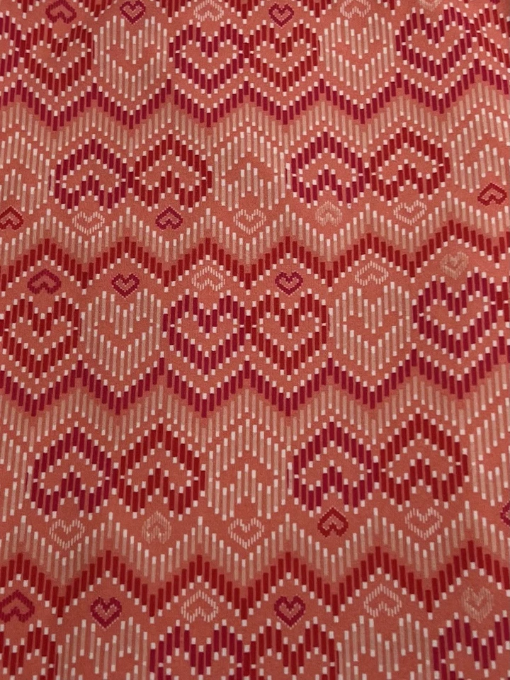 LuLaRoe Leggings TC Tall Curvy Fun PINK PEACH Chevron UGLY SWEATER Heart Knit - Image 2 of 4