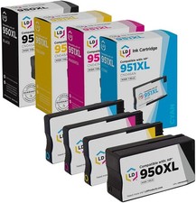 LD 4pk COMP Cartridge Set for HP 950XL 951 XL OfficeJet 8100 8610 8630 Black