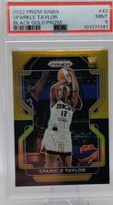 2022 Panini Prizm WNBA Black Gold Prizm /5 Sparkle Taylor #43 Sky Rookie RC RARE