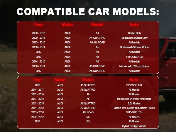 Front Ceramic Brake Pads for Audi A4 A5 A6 A7 Quattro Allroad Q5 S4 S5 Brake Pad - Image 2 of 2