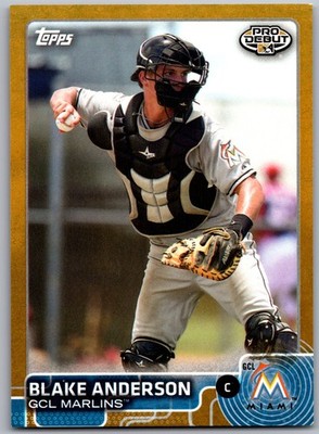 2015 Topps Pro Debut #144 Blake Anderson Gold #/50