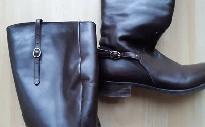 Leder-Stiefel, Damen, 36, braun, gefüttert, italienische Marke - Bild 1 von 4