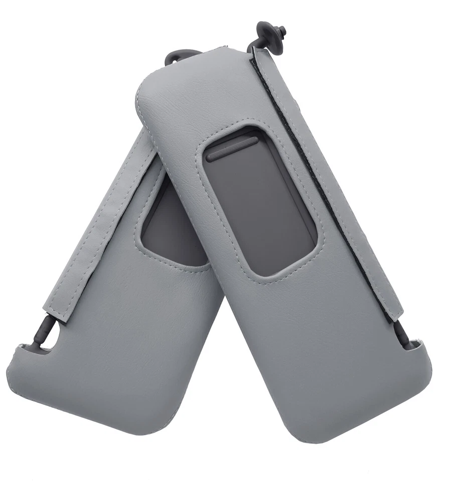 Fits 2005-2010 Scion TC PVC Synthetic Leather Sunvisors Cover Skin Gray - Image 2 of 4