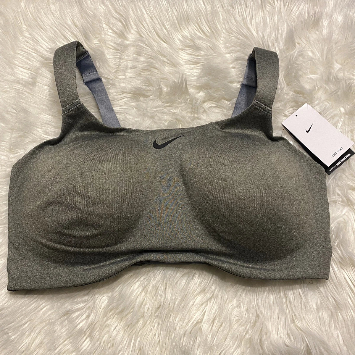 Nike 42F Sports Bra Gray Bold High Support Underwire Dri-Fit BQ4127 NWT