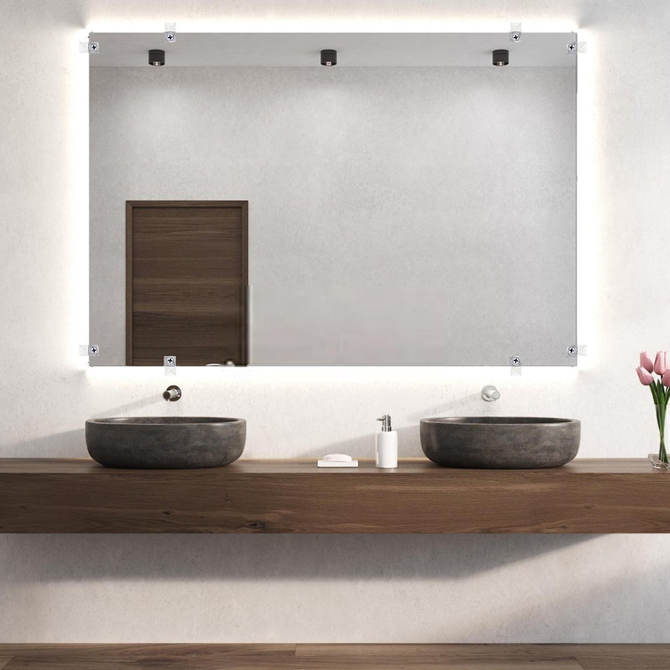 Mirror Holder Clips Clear Mirror Holders for Wall 20 Sets Mirror