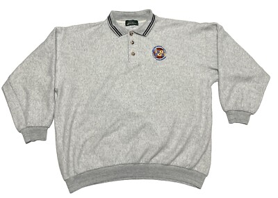 Vintage 90s 1997 NCAA Final Four Collared Pullover Sweatshirt Size XL Grey Gray