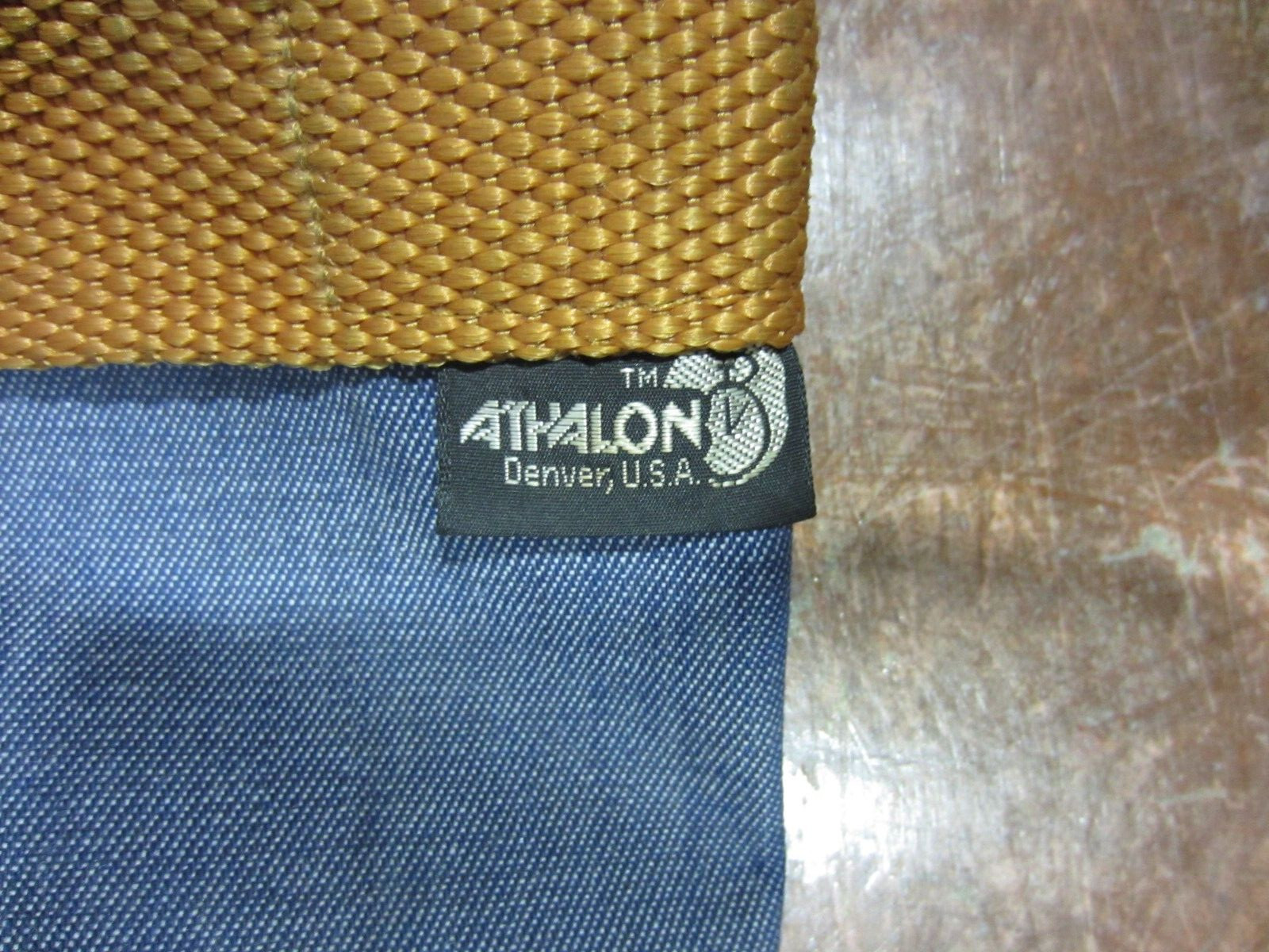 Vintage Athalon Denver Company 7 Foot Long Blue Denim Ski  Bag