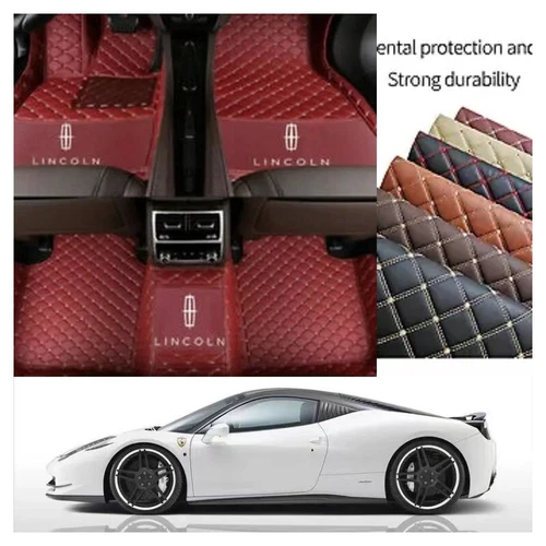 For Lincoln Nautilus Car Floor Mats Waterproof PU Leather Carpets Auto Liners - Bild 22 von 35
