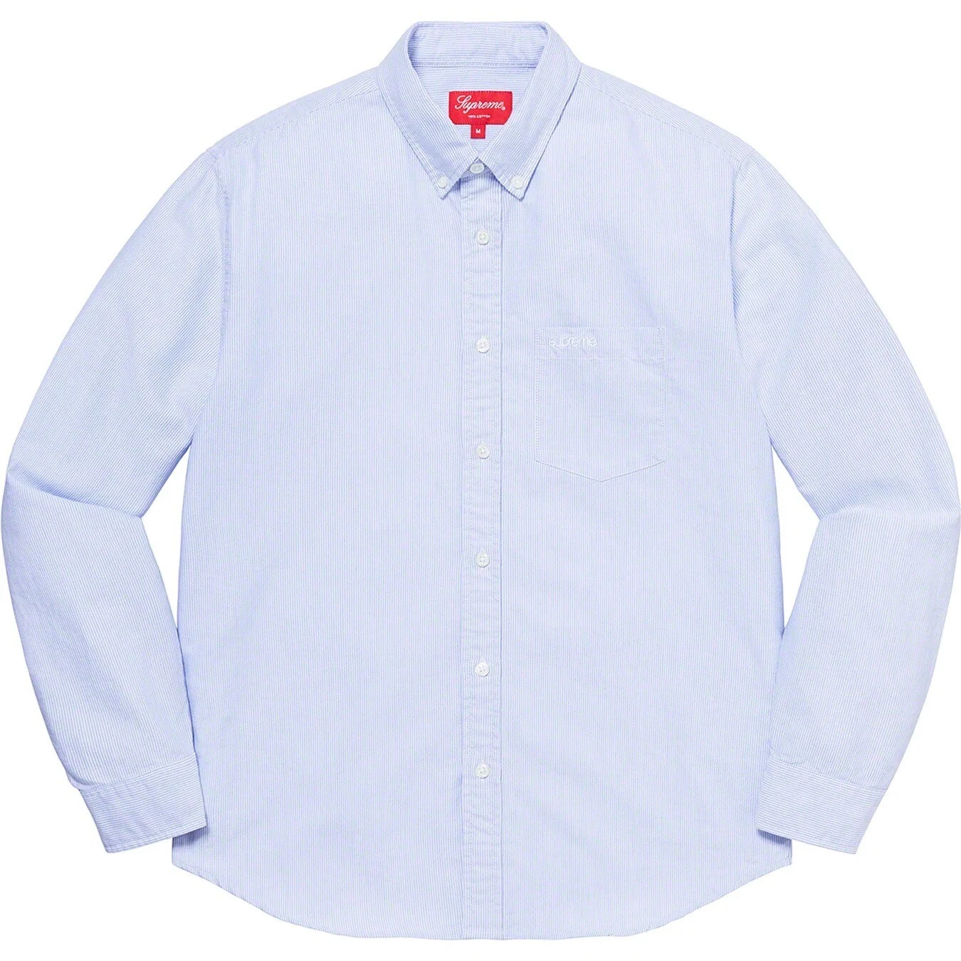 Chemise Oxford Supreme Stripe SS21 bleue taille S flambant neuve