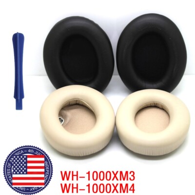 1 Pair Ear Pads Earpads Cuhsion Cover For Sony WH-1000XM3 / WH-1000XM4 Headphone