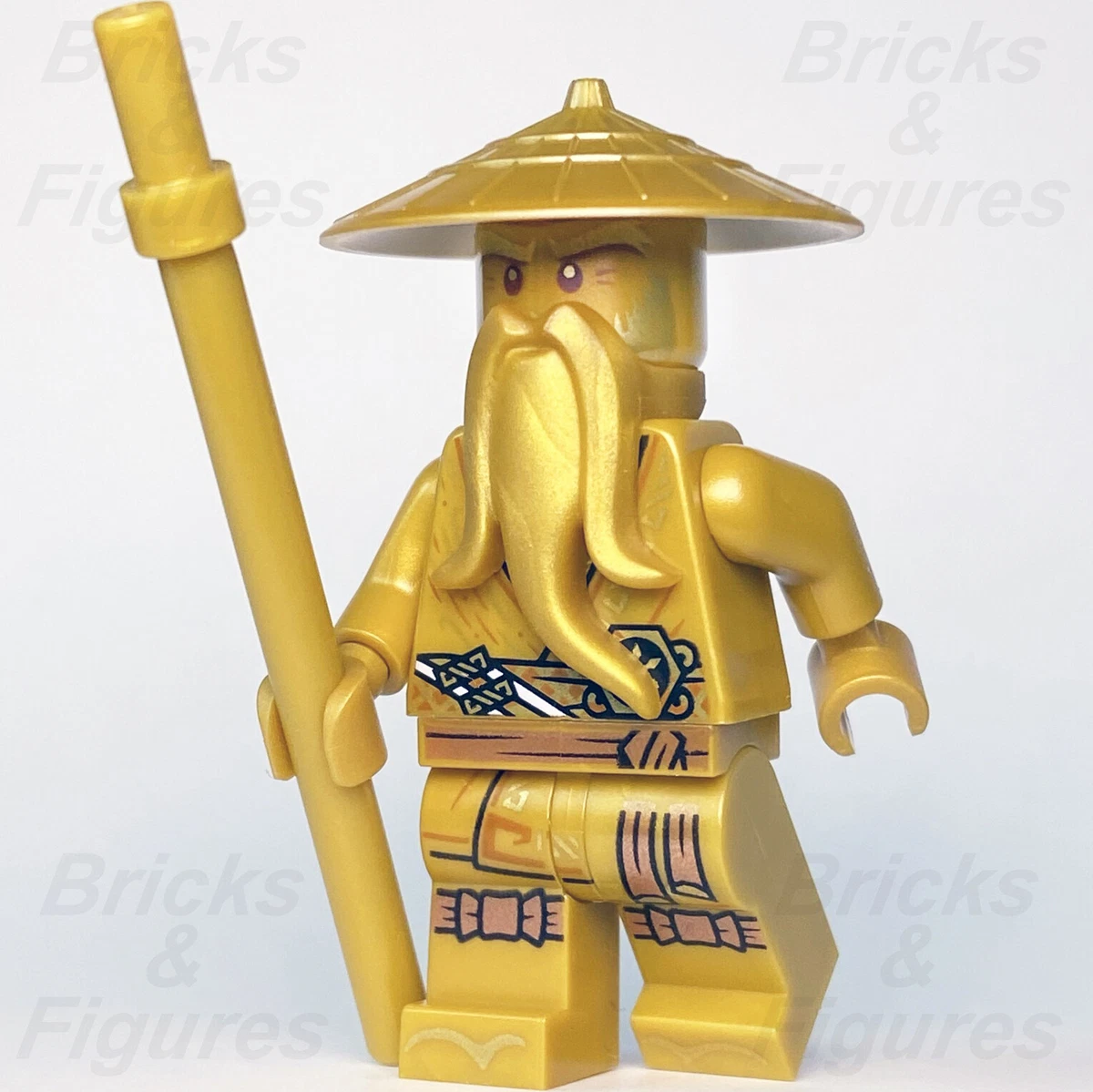 LEGO Ninjago Master Sensei Wu Minifigure Gold Robe Legacy Golden 71741 njo658