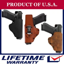 Gun Holster Full Grain Buffalo Leather OWB Handgun Pistol Concealed Carry
