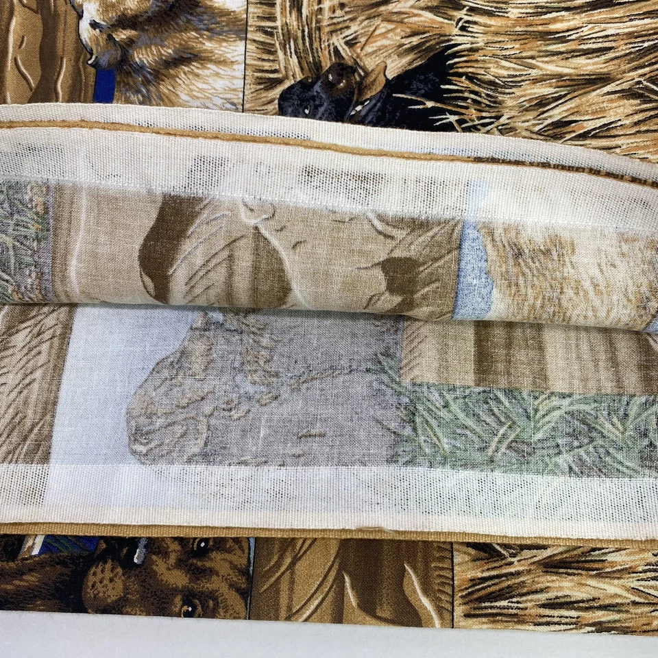 "Labrador Retrievers amarillo negro marrón tela pesada de caza 59""X 44"" 1 yarda y 23""" Foto 3 de 4