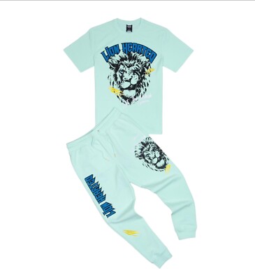 Genuine Lion Hearted  Eat The Weak  T-Shirt & Jogger Set (Mint)