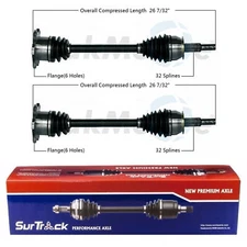 2 Rear CV Axle Shafts SurTrack Set for Nissan Pathfinder AWD RWD 4WD 2005-2011