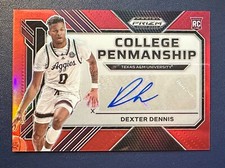 2023-24 Panini Prizm Draft College Penmanship Choice Red Dexter Dennis Auto /199